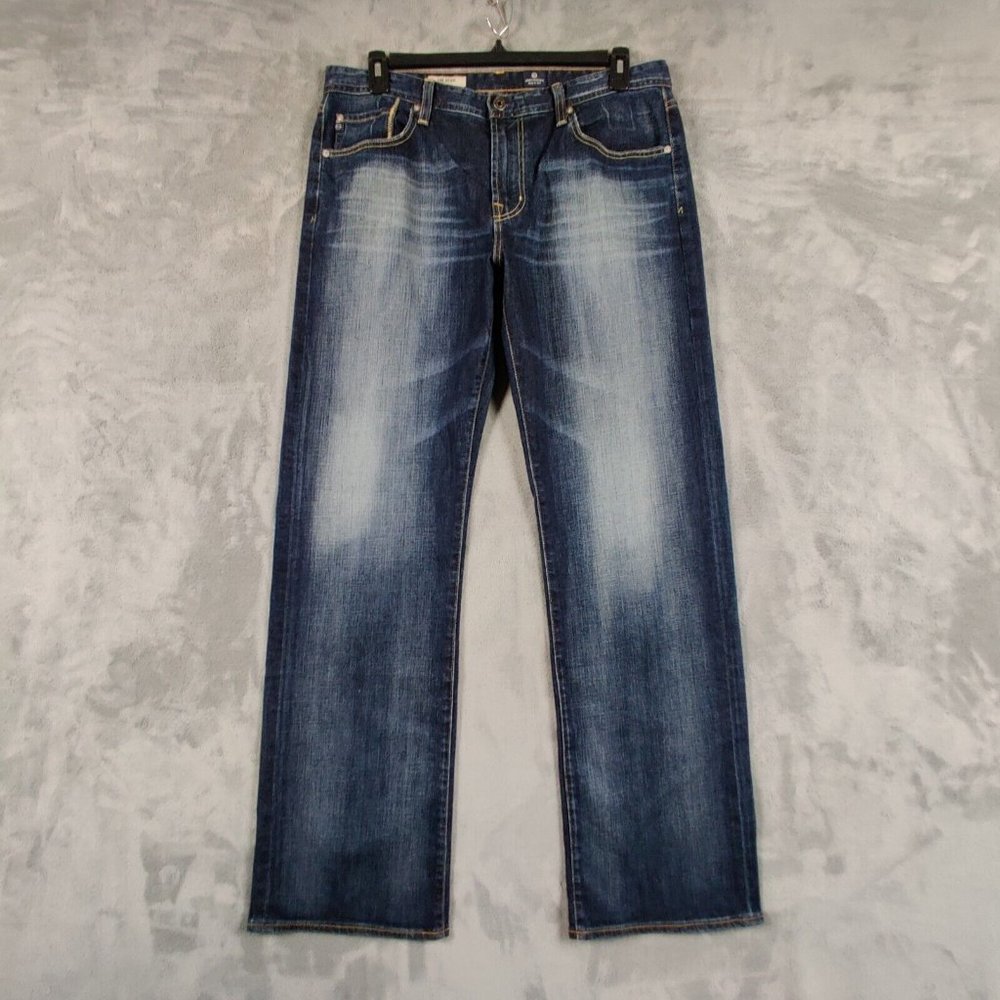 AG Adriano Goldschmied Jeans Men 36 Blue Hero Relaxed Straight Denim Pants 36x34